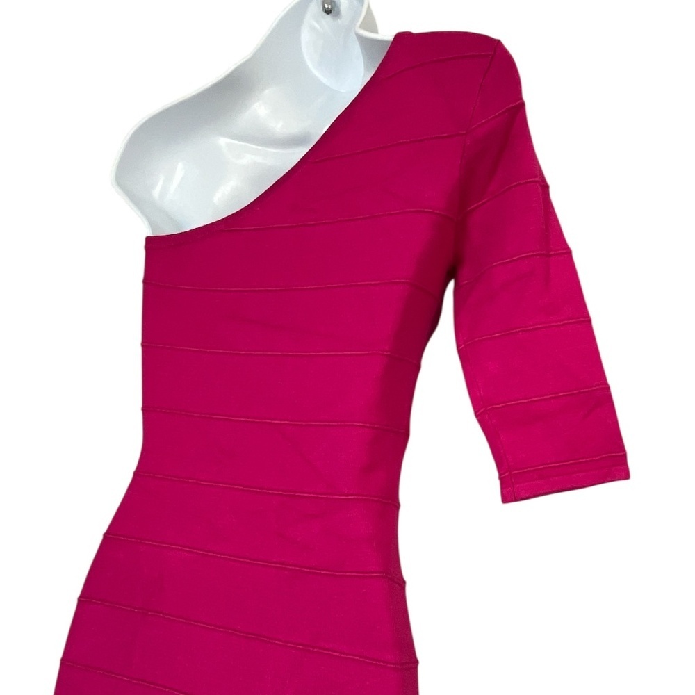 Forever 21 | One Shoulder Bodycon Dress | Magenta - Picture 4 of 5